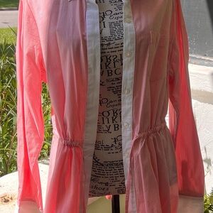 Crown & Ivy Red Striped Button Down Shirt